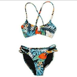 Indigo Rein Junior's Tropical Print Bikini Set